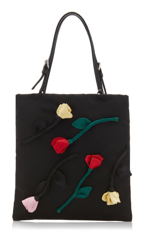 prada embellised flower bag|prada floral bag.